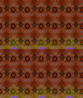 Asya tekstil tarzında. Düz Çiçek Elementleri Tasarımı. Raster illüstrasyonu. Çiçek desenli çizim. Kahverengi renkli çiçekler. Renkli Bahar Teması çizim şablonu.