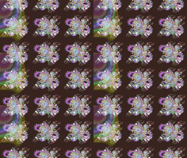 Taslak dekoratif arka plan, çiçek mandala. Çiçek. Mor renklerde. Raster illüstrasyonu.