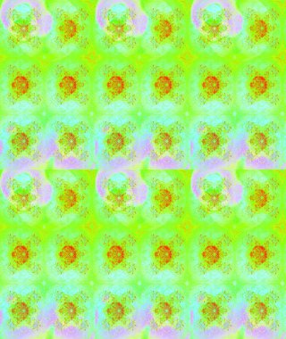 Eskiz arkaplan modeli. Raster hisseleri. Çiçekler yeşile. Suluboya, elle çizilmiş.