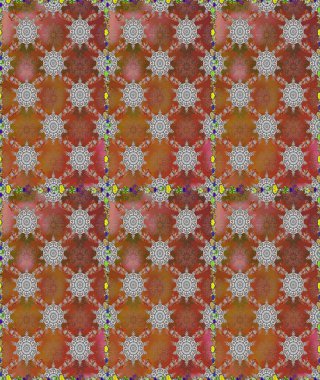 Kahverengi renkli çiçekler. Çiçeksiz desenli arka plan. Tişört baskısı için çiçek boyama rasteriName.