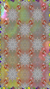 3 boyutlu çiçekler, pürüzsüz. Raster illüstrasyonu. Gri ve nötr renklerde.