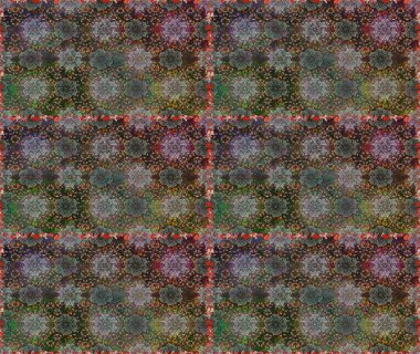 Raster resim. Çiçek açması arka plan kumaş, duvar kağıdı ve kağıt baskı almak için. Parlak buketleri moda grunge arka plan üzerinde. Küçük bir çiçek bir vintage tarzı ile şirin seamless modeli.