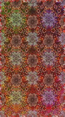 Raster deseni. Organik elementler. Suluboya etkisi. Botanik kusursuz desen.