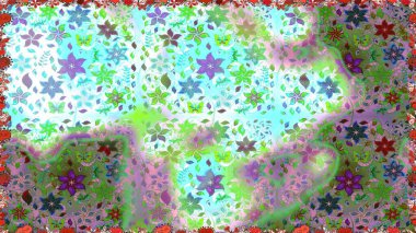 Karalama elementleri. El çizimi Raster çizimi. Duvar kağıdı, web sayfası arka planı, ambalaj kağıdı, davetiye, broşür, afiş veya web sitesi için kusursuz çiçek deseni kullanılabilir.