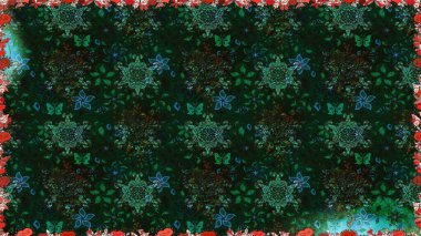 Kusursuz desenli, modaya uygun kumaş deseni. Şirin çiçek elementleri. Raster illüstrasyonu. Renkli Bahar Temalı Kusursuz Arkaplan. Düz Çiçek Elementleri Tasarımı.