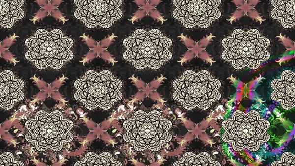 Sevimli çiçek raster deseni. Düz Çiçek Elementleri Tasarımı. Gri renkli çiçekler. Renkli Yaz Teması çizim şablonu.