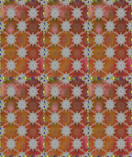 Kahverengi renkli çiçekler. Çiçeksiz desenli arka plan. Tişört baskısı için çiçek boyama rasteriName.