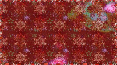 Kusursuz bir geçmişi var. Kumaş, tekstil, duvar kağıdı baskısı için. Raster illüstrasyonu. Eski usul. Raster. Tomurcukları çiçekli sevimli çiçek deseni..