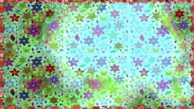 Güzel çiçek desenli küçük çiçek. Çiçekler, suluboya ile sorunsuz çiçek desenli. Raster desen.