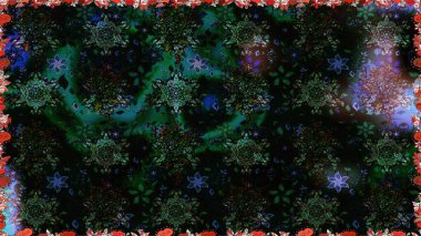 Hediye ambalaj kağıdı, tebrik kartları, posterler ve pankart tasarımı. Siyah ve gri renkli çiçekler. Raster düz çiçekleri pürüzsüz desen.