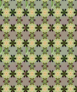 Raster illüstrasyonu. 3D çiçekler, eskiz. Tarafsız renklerde.