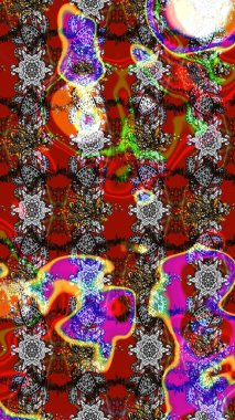 Moda baskıları için zarif bir şablon. Çiçekli bahar çiçekleri. Küçük çiçekte güzel bir desen. Motley illüstrasyonu. Robot resim. Küçük renkli çiçekler..