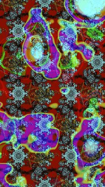 Çiçekli yaz çiçekleri. Küçük çiçekte güzel bir desen. Moda baskıları için zarif bir şablon. Motley illüstrasyonu. Robot resim. Küçük renkli çiçekler..