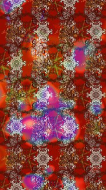 El çizimi Raster çizimi. Parlak elementlerin. Çizim çiçek deseni duvar kağıdı, web sitesi arkaplanı, paket kağıdı, davetiye, broşür, pankart veya web sitesi için kullanılabilir.