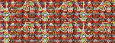 Raster - stok. Suluboya, elle çizilmiş. Vadinin çiçekleri kırmızı, kahverengi ve gri renklerde. Taslak arkaplan deseni.