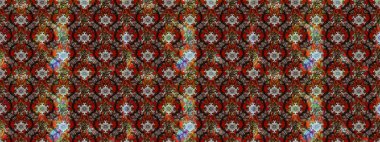 Raster illüstrasyonu. Kahverengi, kırmızı ve siyah renklerde. Kahverengi, kırmızı ve siyah papatyalar kahverengi, kırmızı ve siyah renklerde.