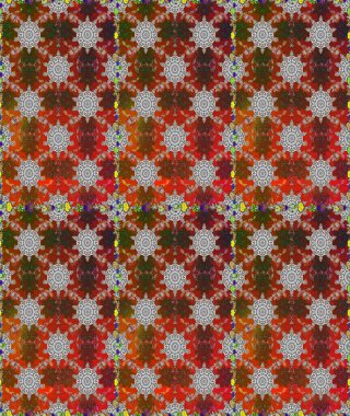 Renkli Bahar Temalı Kusursuz Arkaplan. Çocuk stili. Çiçekli, kusursuz bir arkaplan. Düz Çiçek Elementleri Tasarımı.