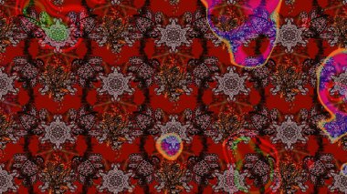 Çiçek arkaplanlı soyut zarafet eskiz deseni. Raster Güzel kumaş deseni.