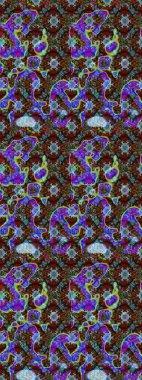 Düz Çiçek Elementleri Tasarımı. Raster illüstrasyonundaki çiçek desenli çizim. Süslü kumaş deseni. Renkli Bahar Teması çizim şablonu.