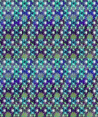 Nakış desenli çiçek deseni. Renkli grunge, soyut arkaplanı kolomavi çiçeklerle süslüyor. İzler, kumaş, duvar kağıtları, tekstil için raster dokusu.