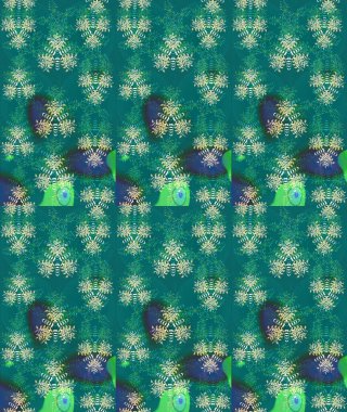 Mavi renkte çiçek desenli çizim, el yapımı papatyalar, papatyalar. Tekrar eden çiçek arkaplanı, zarif mavi çiçek duvar kağıdı.