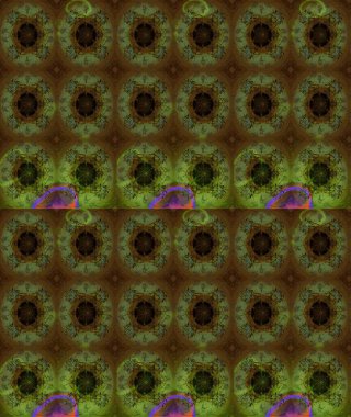 Patlayan çiçekler soyut olarak yerleştirilmiş. Raster deseni. Raster illüstrasyonu. Yumuşak, yeşil renkte bahar çiçekleri.