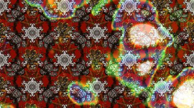 Düz Çiçek Elementleri Tasarımı. Çiçekler kahverengi, kırmızı ve gri renklerde. Renkli Bahar Teması eskiz kalıbı. Raster illüstrasyonu. Çiçekli çiçek deseni, suluboya..