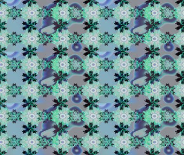 Raster illüstrasyonu. Ultraviyole kumaş deseni. Çizim kalıbı. Organik motif arkaplanı.