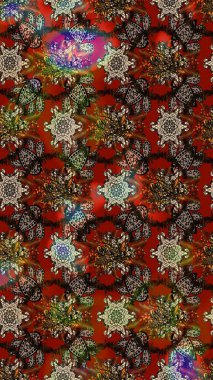 Suluboya, elle çizilmiş. Kahverengi, kırmızı ve bej renkli yapraklı yabani çiçekler. Eskiz arkaplan modeli. Raster illüstrasyonu.