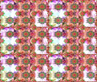 Çiçekler, yapraklar, dekoratif elementler, sıçramalar, lekeler, el çizimleri çizimleri ve Doodle çizimleri, grafik raster çizimleri.