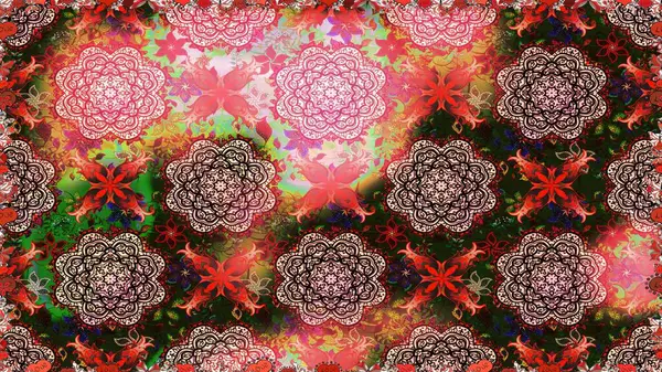 Süslü, dikişsiz, soyut çiçeklerle süslenmiş. Çiçek deseni duvar kağıdı, desen dolguları ve web sayfası arka planı için kullanılabilir. Şekillendirilmiş çiçeklerle kusursuz desen.