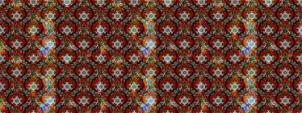 Raster illüstrasyonu. Kahverengi, kırmızı ve siyah renklerde. Kahverengi, kırmızı ve siyah papatyalar kahverengi, kırmızı ve siyah renklerde.