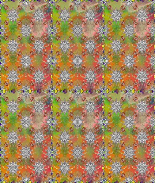 Kusursuz bir mahsul. Düz Çiçek Elementleri Tasarımı. Renkli Bahar Temalı Kusursuz Arkaplan. Raster Şirin kumaş deseni.