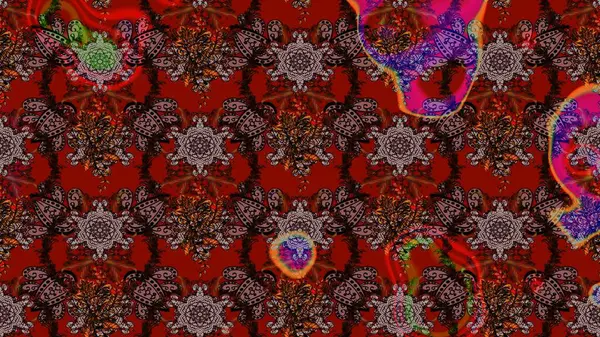 Çiçek arkaplanlı soyut zarafet eskiz deseni. Raster Güzel kumaş deseni.