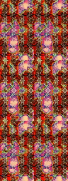 Sevimli çiçek raster deseni. Kahverengi, kırmızı ve bej renkli çiçekler. Düz Çiçek Elementleri Tasarımı. Renkli Bahar Teması çizim şablonu.