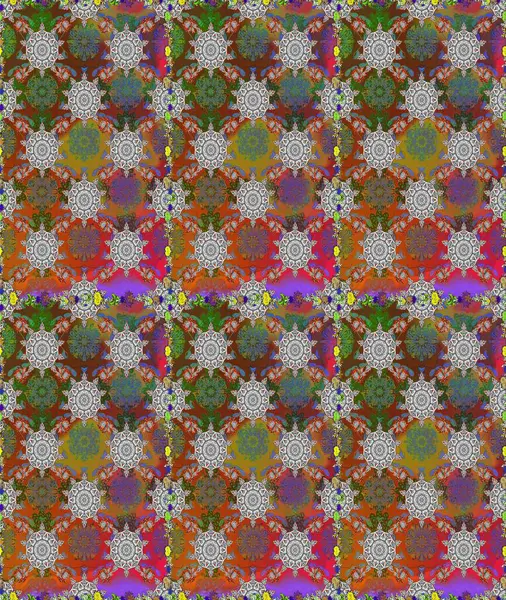 Yatak çarşafları, ceket, paket tasarımı, kumaş ve moda kavramları için tekstil baskısı. Çiçekleri, deniz kabukları, mandalaları ve suluboya efektleriyle donanma geçmişi. Kusursuz etnik tasarım.