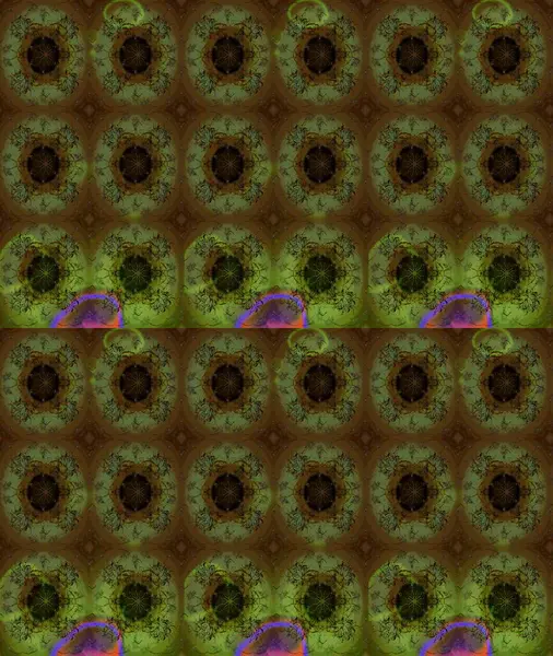 Patlayan çiçekler soyut olarak yerleştirilmiş. Raster deseni. Raster illüstrasyonu. Yumuşak, yeşil renkte bahar çiçekleri.