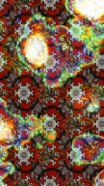 Renkli Bahar Teması eskiz kalıbı. Düz Çiçek Elementleri Tasarımı. Raster Modaya uygun kumaş deseni. Kahverengi, kırmızı ve gri renkli şirin çiçek deseni.