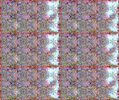 Tekstil tasarımı için gri ve nötr renklerde geleneksel halk çiçekleri buketi. Çiçeksiz desenli nakış işlemeli gelincikler ve vadi zambaklarıyla.