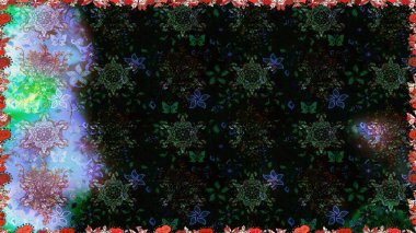 Modern stil dokusu. Çiçek desenli raster, siyah ve gri çizgi grafik deseni soyut raster arkaplan.