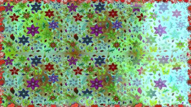 Raster deseni. Organik elementler. Botanik kusursuz desen. Suluboya etkisi.