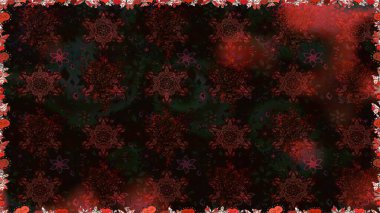 Siyah ve kahverengi arka planda. El çizimi çiçekli, pürüzsüz bir desen. Çocuksu tasarım. Tekstil, kumaş, ambalaj, hatıra defteri için güzel çiçek arkaplanı..