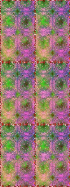 Yeşil ve pembe renkli çiçekler. Raster illüstrasyonunda kusursuz çiçek deseni.