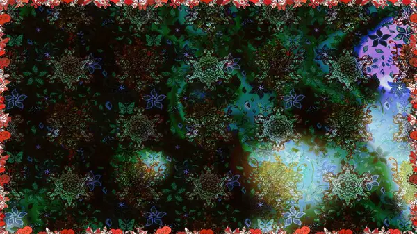 Çiçeksiz desenli arka plan. Renkli Bahar Temalı Kusursuz Arkaplan. Siyah ve gri renkli çiçekler. Düz Çiçek Elementleri Tasarım Raster illüstrasyonu.