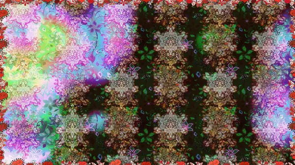 Raster illüstrasyonu. Güzel karalama çiçekleri olan kusursuz çiçek desenleri. Güzel kumaş deseni. Küçük çiçekte sevimli çiçek deseni var..