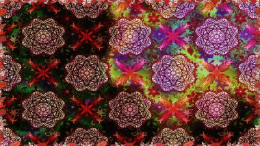 Raster Moda kumaş deseni. Çizgisiz desen. Şirin çiçekler..