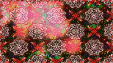 Çiçek desenleri pembe ve kahverengi renklerde, el yapımı papatyalar, papatyalar. Tekrar eden çiçek arkaplanı, zarif pembe ve kahverengi çiçek duvar kağıdı.