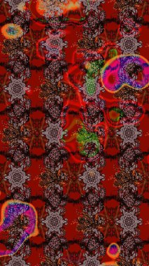 Nazik, narin çiçek arkaplanı. Kahverengi, kırmızı ve siyah renkte çiçekler. Raster çiçek desenli ve çiçekli..