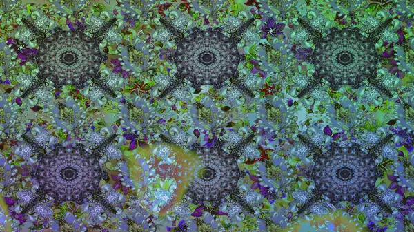 Raster illüstrasyonu. Eski usul. Kumaş, tekstil, duvar kağıdı baskısı için. Tomurcukları papatya çiçekleri olan sevimli bir çiçek deseni. Miles Fleur, süslü püslü bir süs. Kusursuz arkaplan.