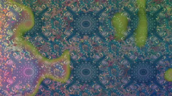 Raster. Güzel suluboya çiçekler, parlak resimler ilham verici ve yeşil çiçek desenli kusursuz arka plan..